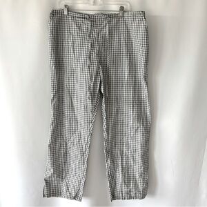 ASOS DESIGN Women’s Mono Check Tall Straight Leg Pull On Poplin Pants Size 16